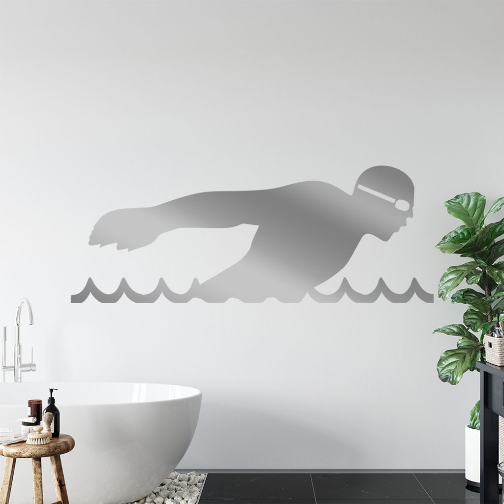 Triathlon Sportler Figur Wandtattoo Wandaufkleber Wall Sticker - Dekoration, Küche, Wohnzimmer, Schlafzimmer, Badezimmer