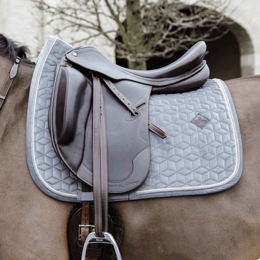Kentucky Horsewear Dressurschabracke Basic Velvet Schabracke Grau Full
