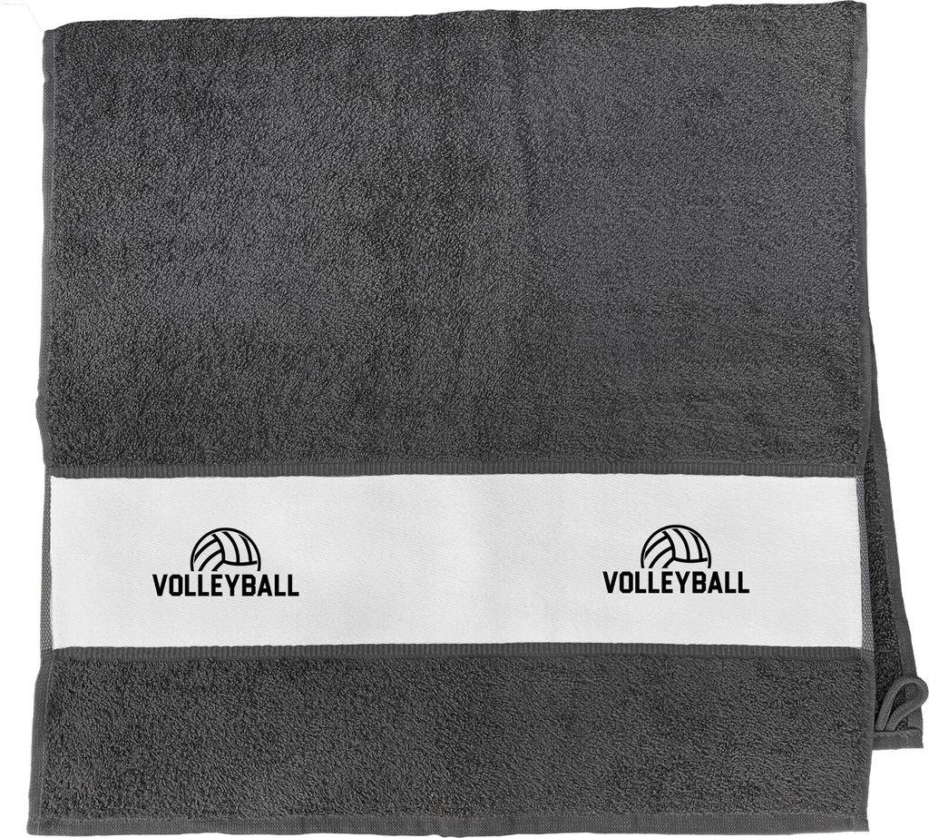 Huuraa Handtuch Volleyball Schriftzug 50x100cm Graphite Baumwolle Handtuch Geschenkidee