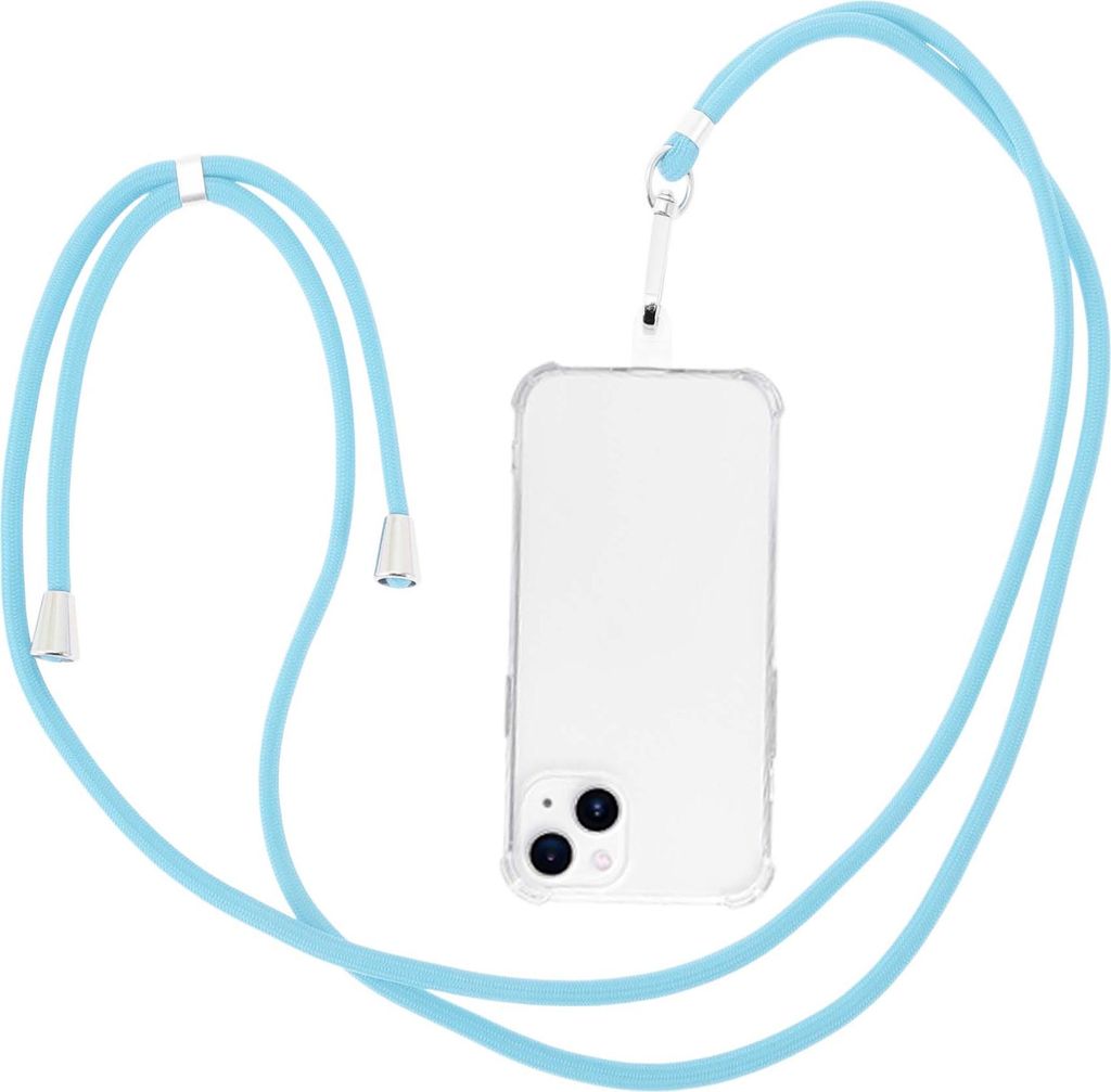Universelle Handy-Kette, Verstellbare Handy-Schlaufe Mit Universellem Patch, Handy-Kette Für Standard-Smartphone-Hüllen, Tiefes Himmelblau