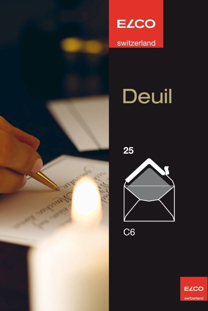 Briefumschläge C6 hochweiß Haftklebung mit Trauerrand 100 g/qm VE=10x25 Stück