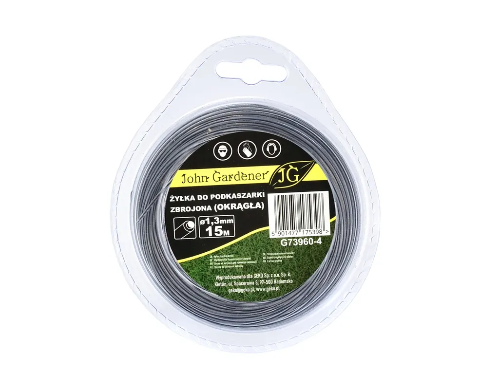 GEKO John Gardener G73960-4 Filo Tondo Rinforzato 1.3mm 15 Metri