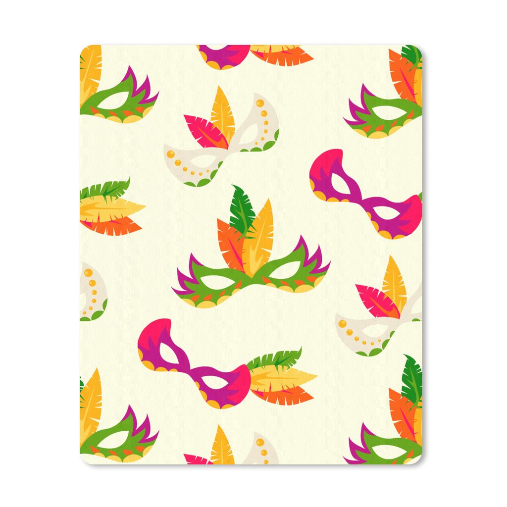 MuchoWow Mauspad Mousepad Karneval - Masken 30x40 cm - Mousepads - Maus Mat - Pad - Mausunterlage - Mausmatten