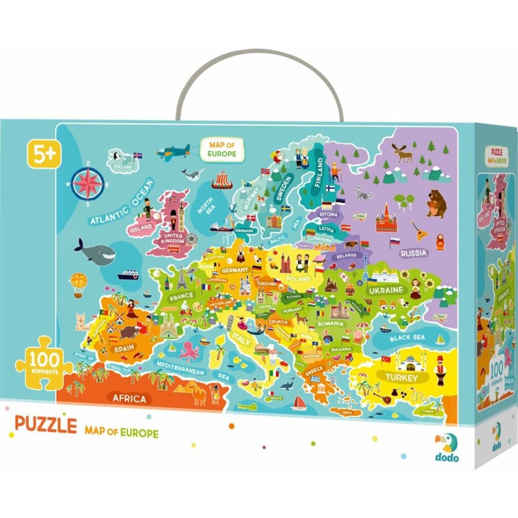 Puzzle „Europakarte“ - 100-teiliges Puzzle für junge Produktbild 