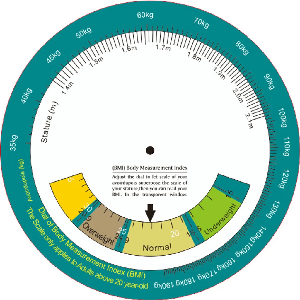 INF Ruota BMI Manuale | Il Calcolatore Analogico Definitivo per la Salute