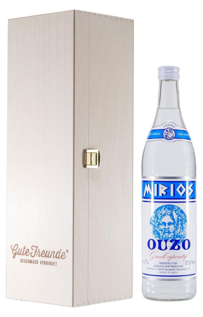 Mirios Ouzo - Grperitif mit Geschenk-Holzkiste Produktbild 