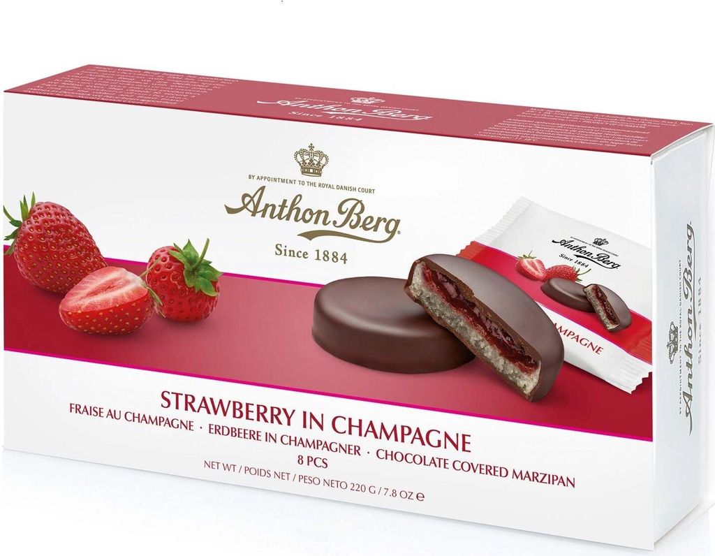 Anthon Berg - Marcipánové pralinky - Jahoda v šampanskom Obrázok produktu 