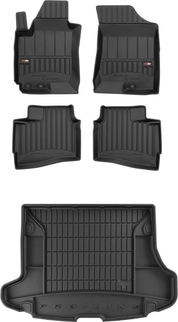 FROGUM Gummimatten Auto Fußmatten + Kofferraummatte für Hyundai i30 I 2007-2012