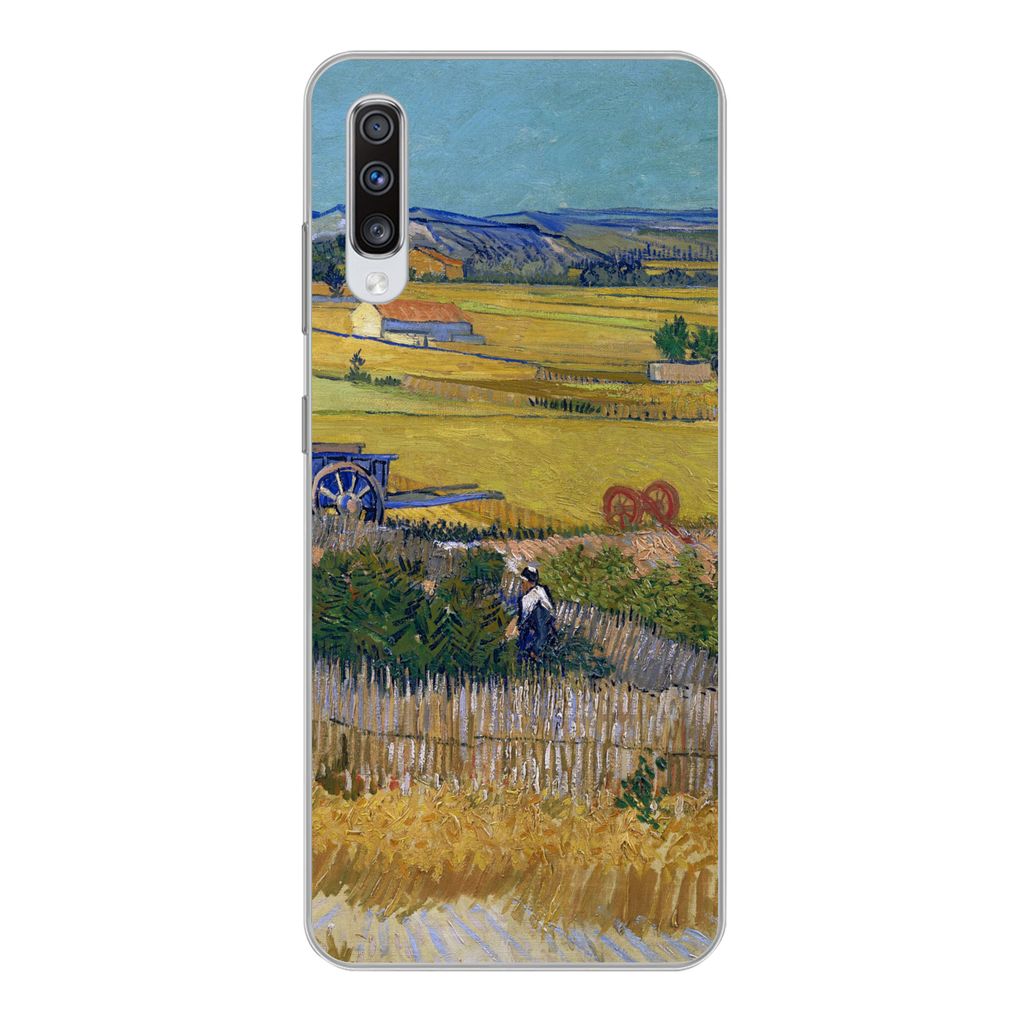 MuchoWow Handyhülle Schutzhülle Hülle für Samsung Galaxy A70 Die Ernte - Vincent van Gogh Silikon Softcase Handy Hülle - Schutzhaube