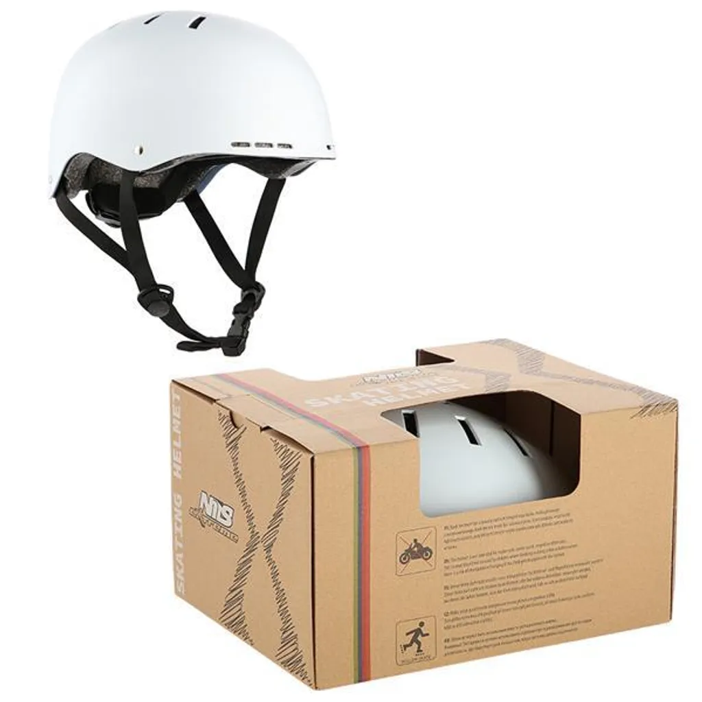 Casque de skate Nils Extreme ajustable Blanc Taille L avec Coque Robuste - 10