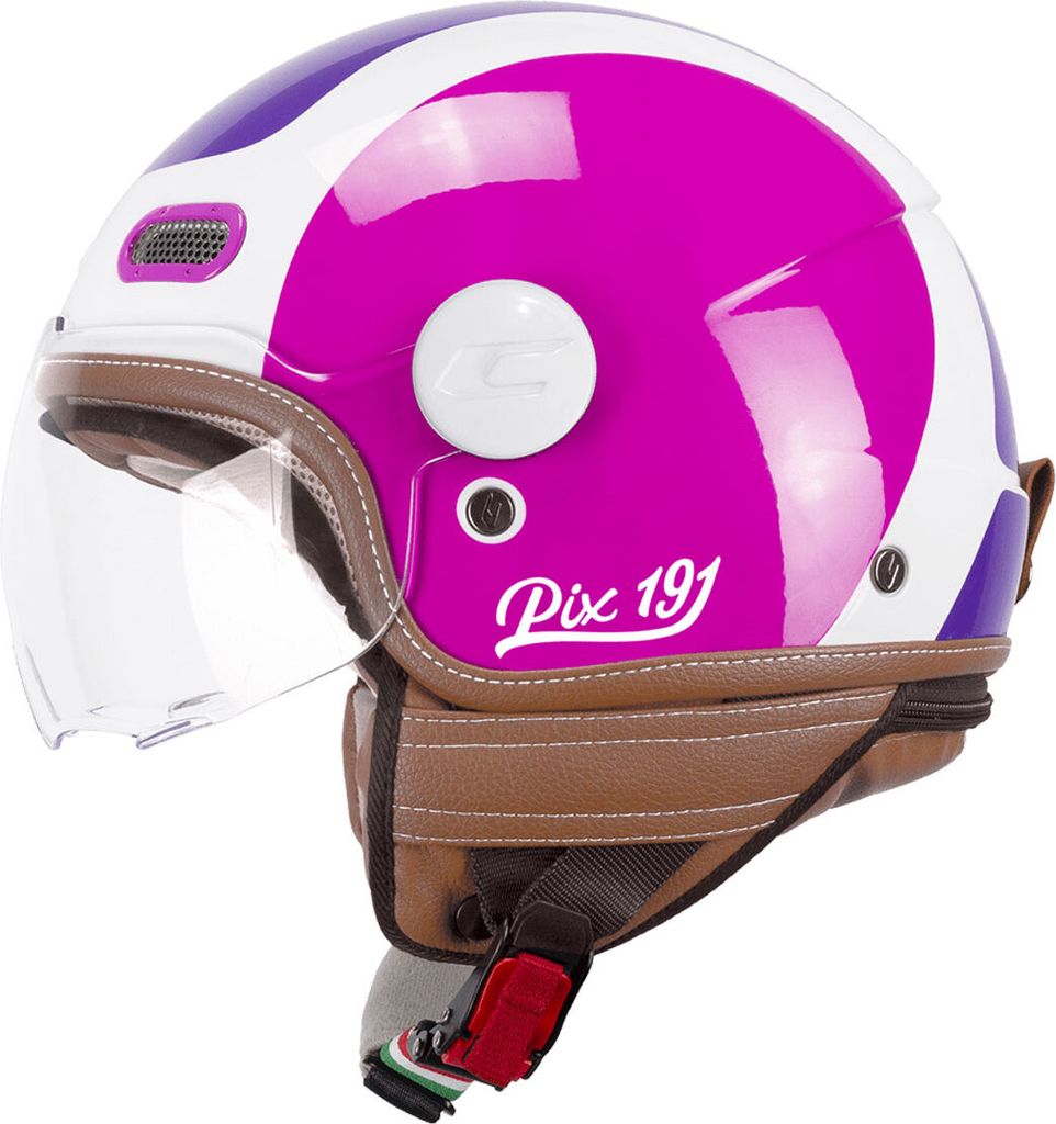 Jet Helm CGM 191G PIX SPRINT Fluo Lila Fuchsia Geformtes Visier größe M