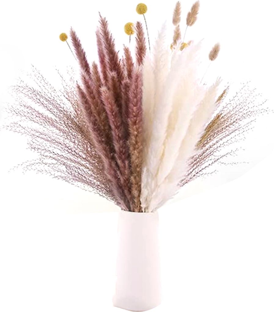 Bund trockenes Schilfgras, kein Gießen, nicht verwelkt, pflegeleicht, natürlich, getrockneter Pflanzenstrauß, DIY, Hochzeit, Boho-Blume, Heimdek...