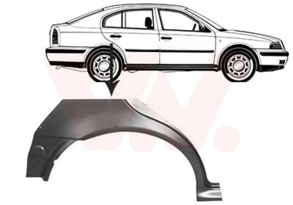 VAN WEZEL Seitenwand Reparaturblech für SKODA Octavia I Produktbild 