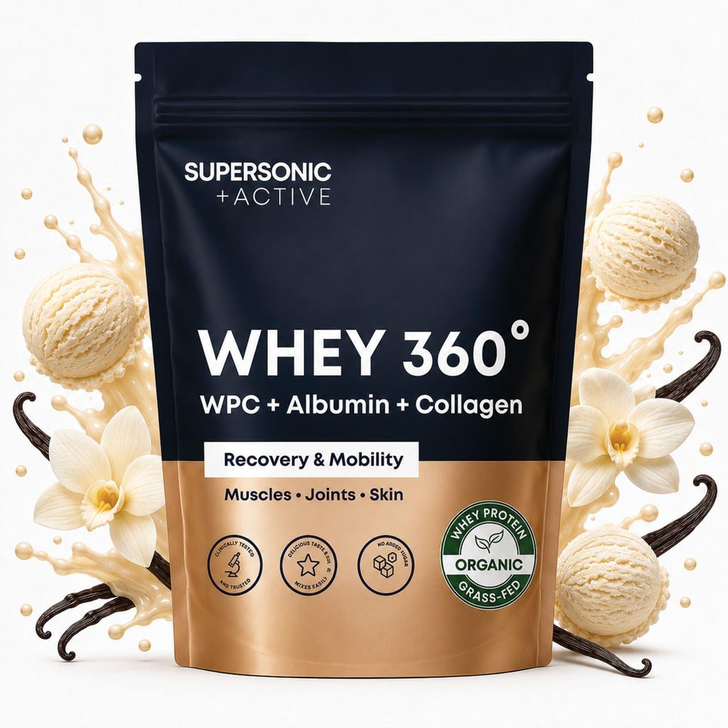 SUPERSONIC Whey 360° Grass-Fed Vanilleeis 500 g – 20 g Produktbild 