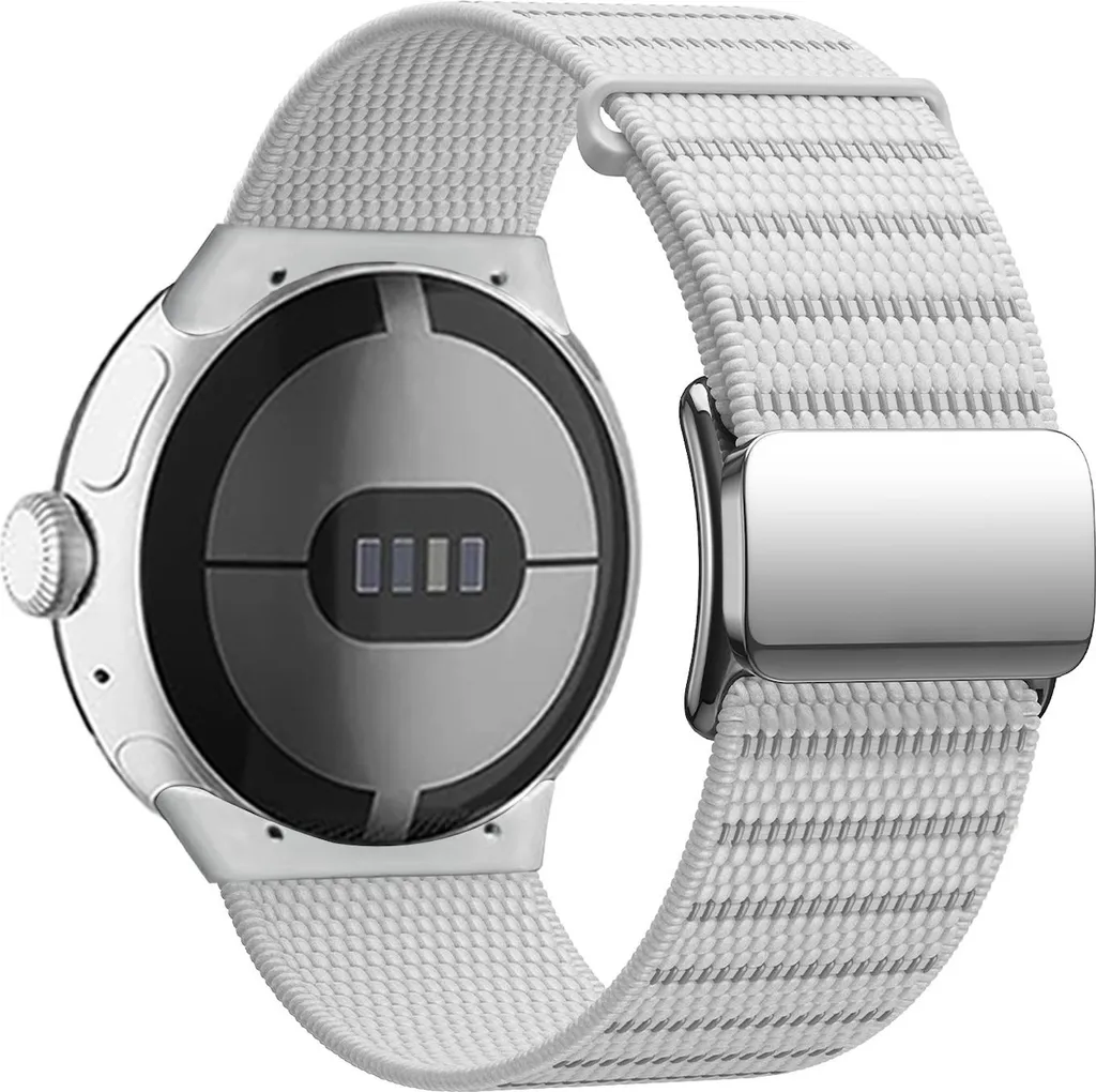 Cinturino Google Pixel Watch 3 45mm Nylon Bianco - Praticità Quotidiana