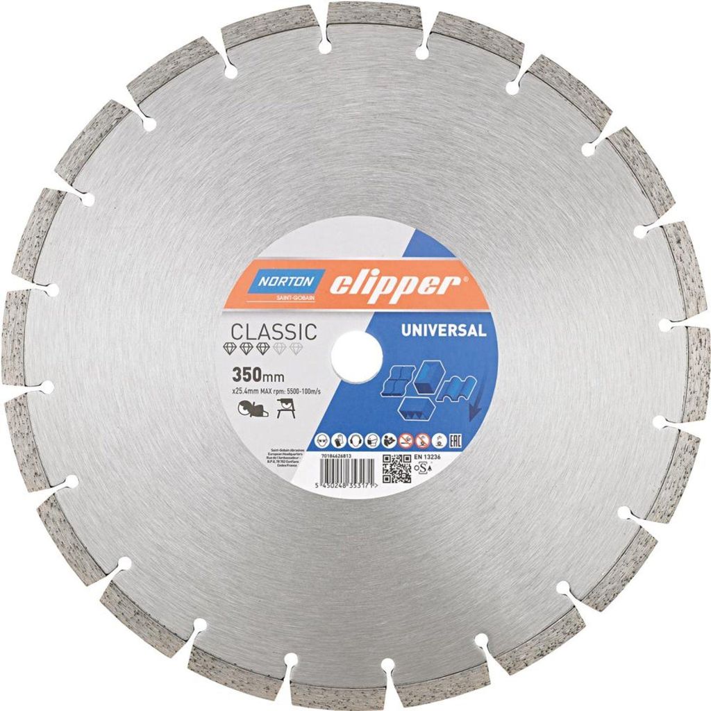 Norton clipper Diamant Trennscheibe CLASSIC UNI, 350x25,4mm Produktbild 