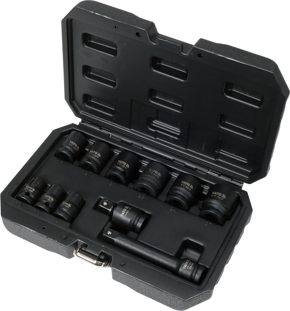Coffret de douilles 1/2 pour mécanique auto 11 pièces de 10 à 27 mm