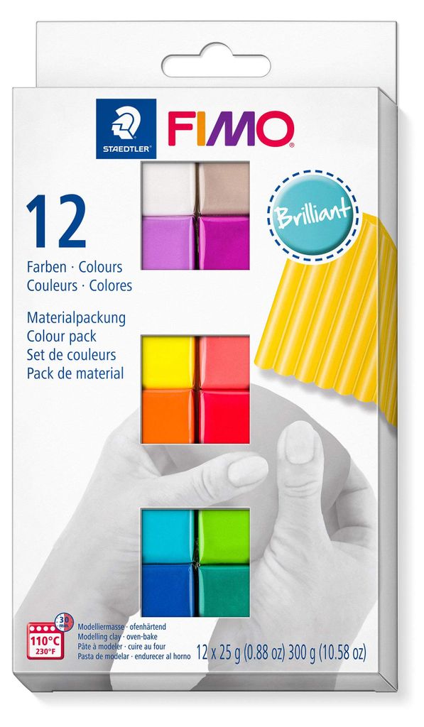 STAEDTLER Modelliermasse FIMO soft, 12 Halbblöcke á 25g, Produktbild 