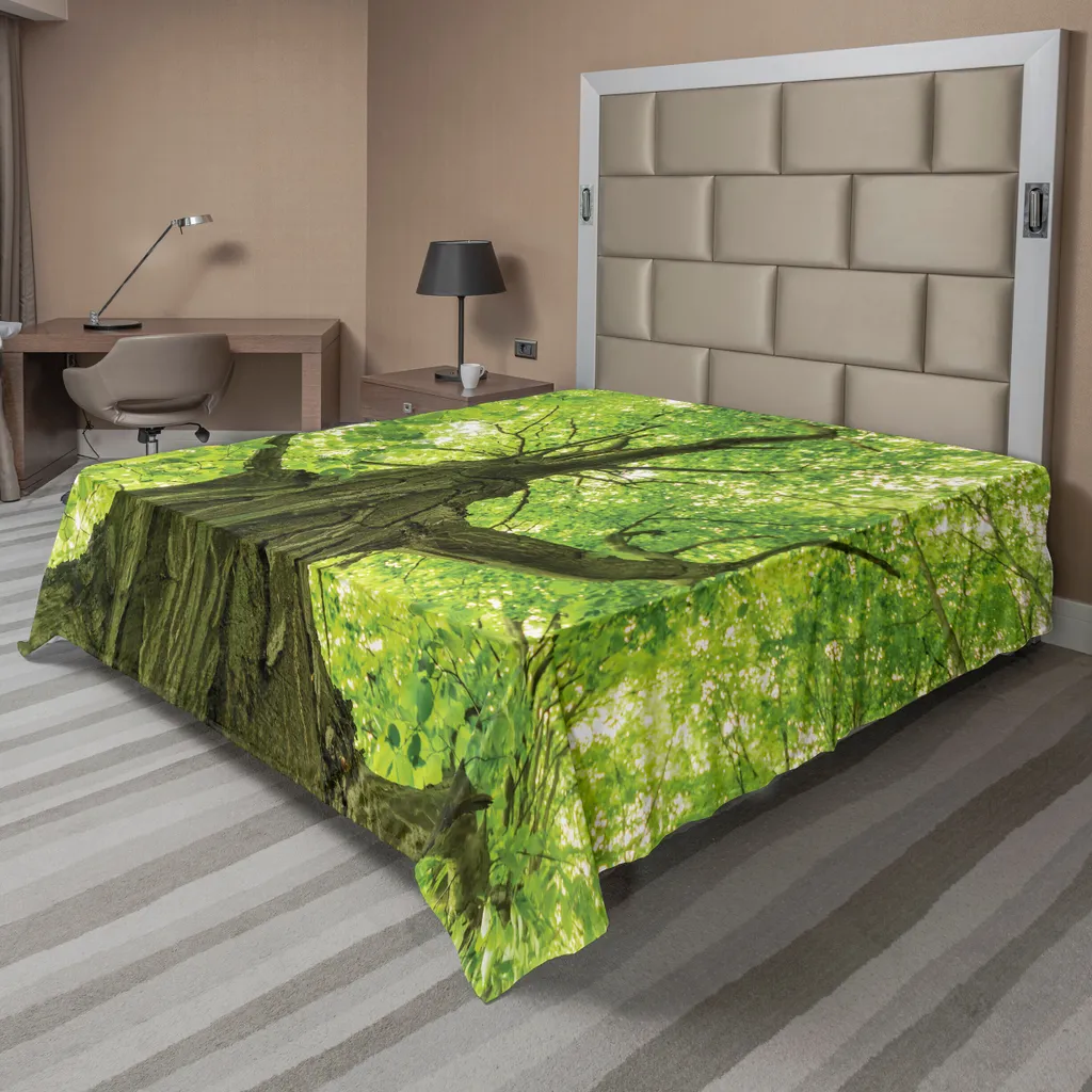 Drap de Lit Doux Anti-Pli Motif Forêt 266x260cm - Fini le Lit Terne !