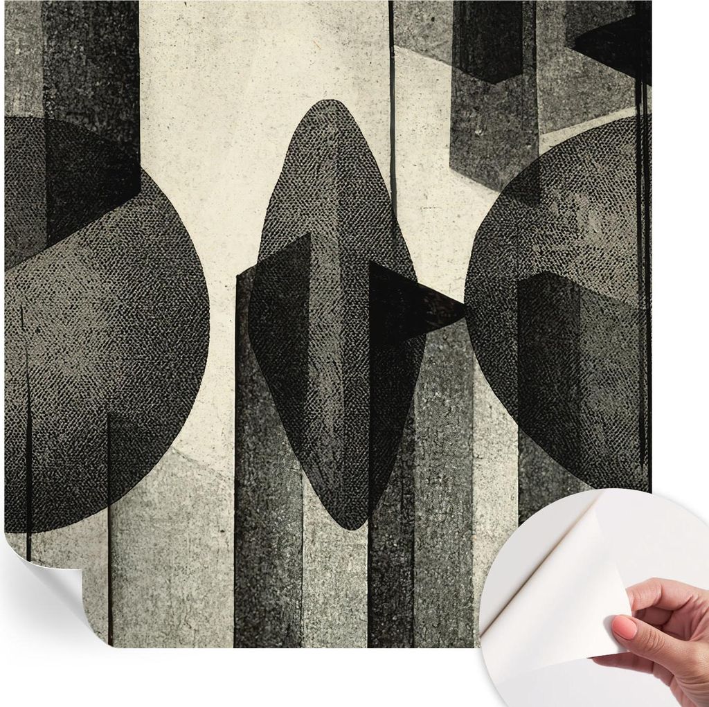 Selbstklebende Wandtapete - Dekorative Tapete für Wohnzimmer - Klebefolie für Wandbilder - Tapetenfolie für Wanddekoration - 250x250 cm - Geomet...