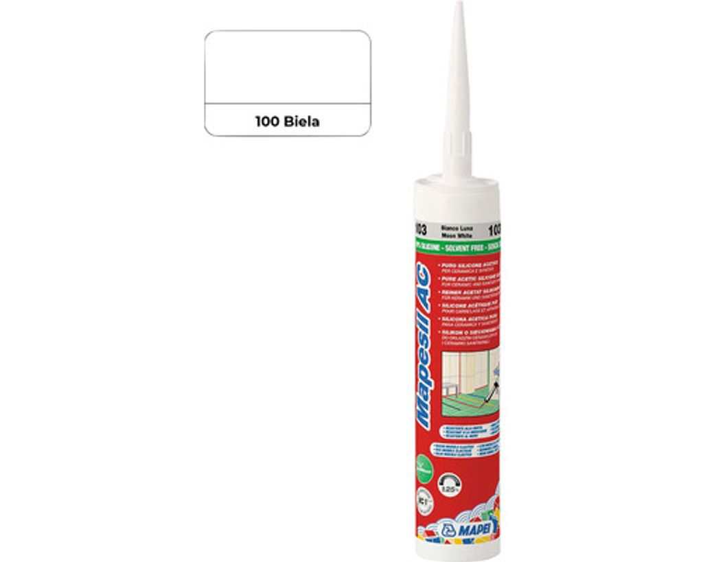 MAPEI® MAPESIL AC 1-komponentný silikón na tesnenie spojov Obrázok produktu 