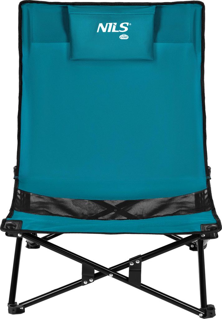 NILS CAMP NC3306 Strandstuhl, blau-schwarz, faltbar Produktbild 