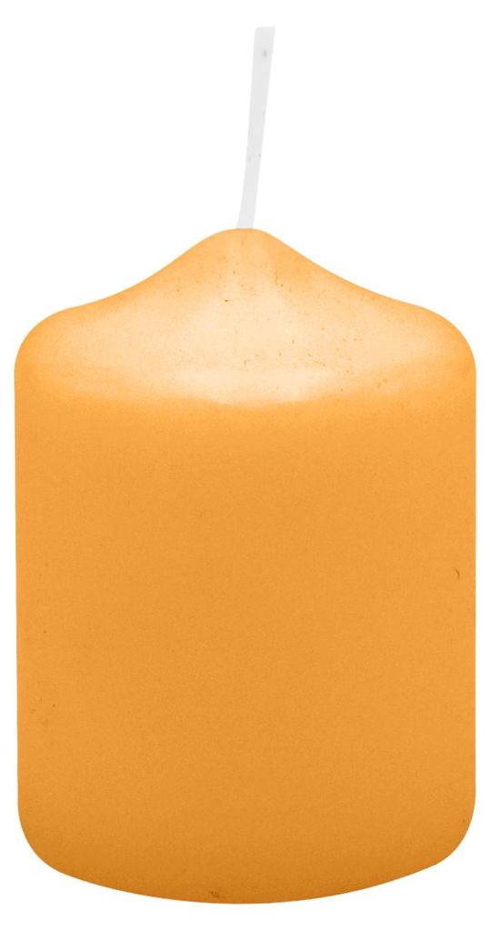 Spitzkopf Stumpen Kerzen Mais Gelb 8 x Ø 6 cm, 12 Stück