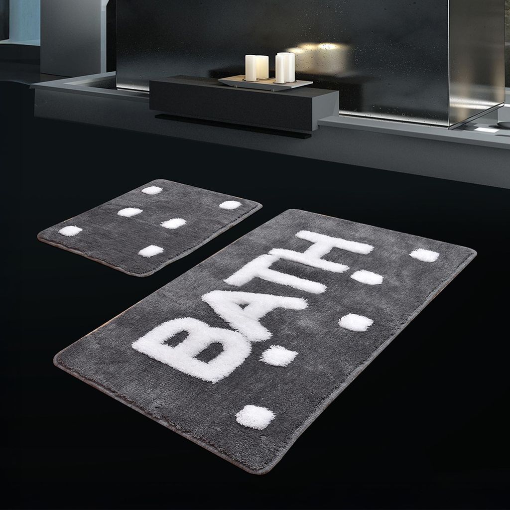 Bosdela Badezimmerteppich Set - 60x100 cm + 50x60 cm Produktbild 