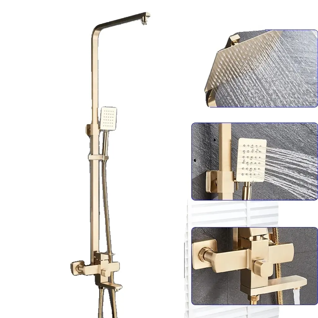 Set Doccia Oro Spazzolato Moderno - Prezzo Outlet Qualità Premium