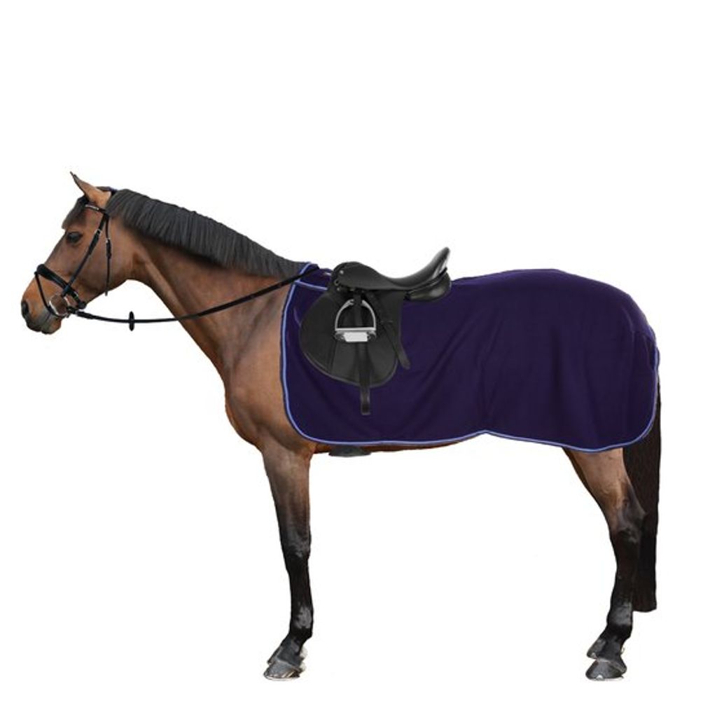 EKKIA Riding World Fleece Ausreitdecke navy, royal blau, QHP17_Gr.:L