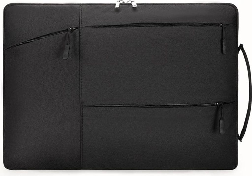 INF 14-Zoll Oxford Stoff Laptoptasche - Stoßfest, Wasserdicht, Kratzfest Schwarz