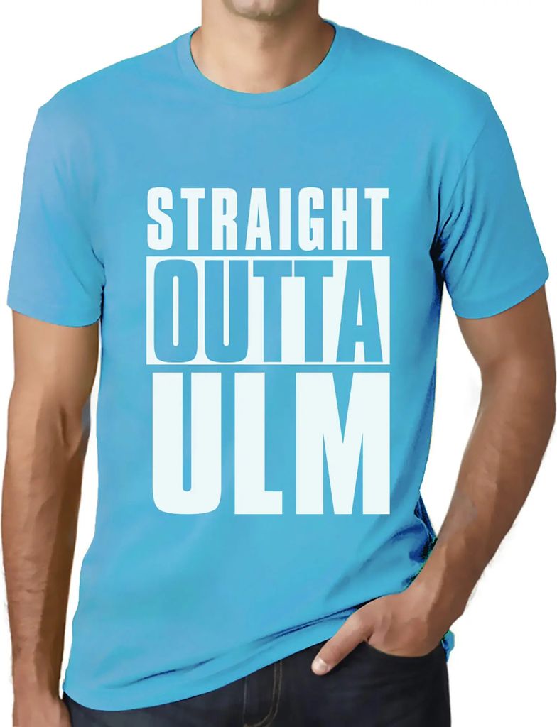 Herren Grafik T-Shirt Direkt aus der Ulme – Straight Outta Ulm – Öko-Verantwortlich Vintage Jahrgang Kurzarm Lustige Druck Geburtstag Geschenk...