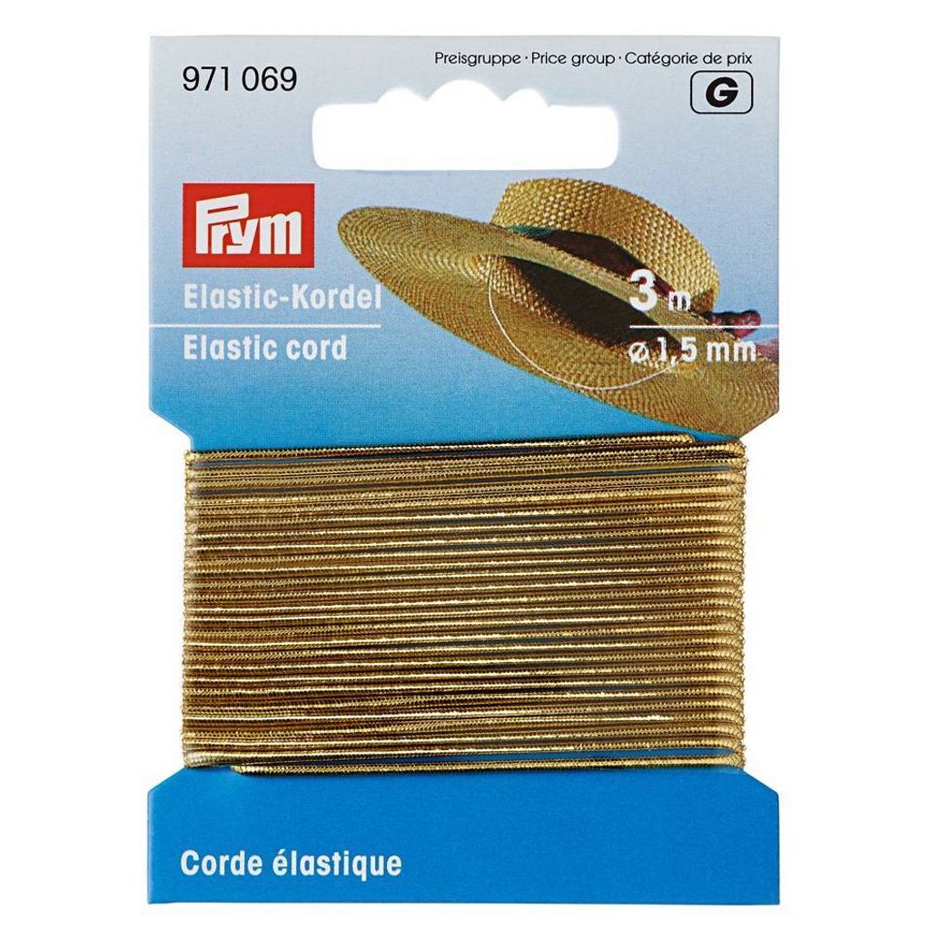 Elastická šnúrka, 1,5 mm, zlatá, 3 m Obrázok produktu 