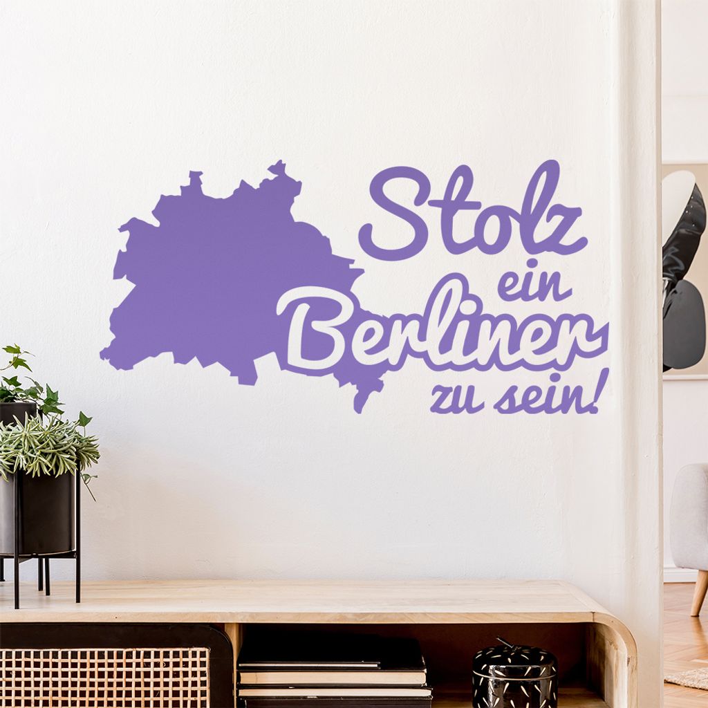 Berliner Stolz Wandtattoo Wandaufkleber Wall Sticker - Dekoration, Küche, Wohnzimmer, Schlafzimmer, Badezimmer