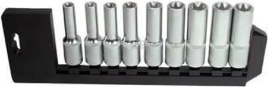 Douilles longues profil E E10-E24 en acier Chrome Vanadium BGS 2026