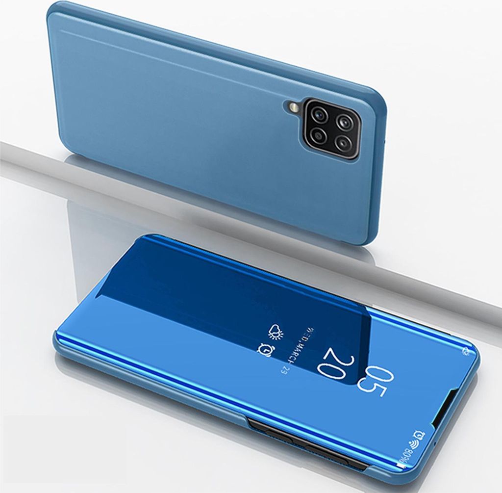 Handyhülle für Samsung Galaxy A22 Smart Cover Schutzhülle Clear View Case Blau