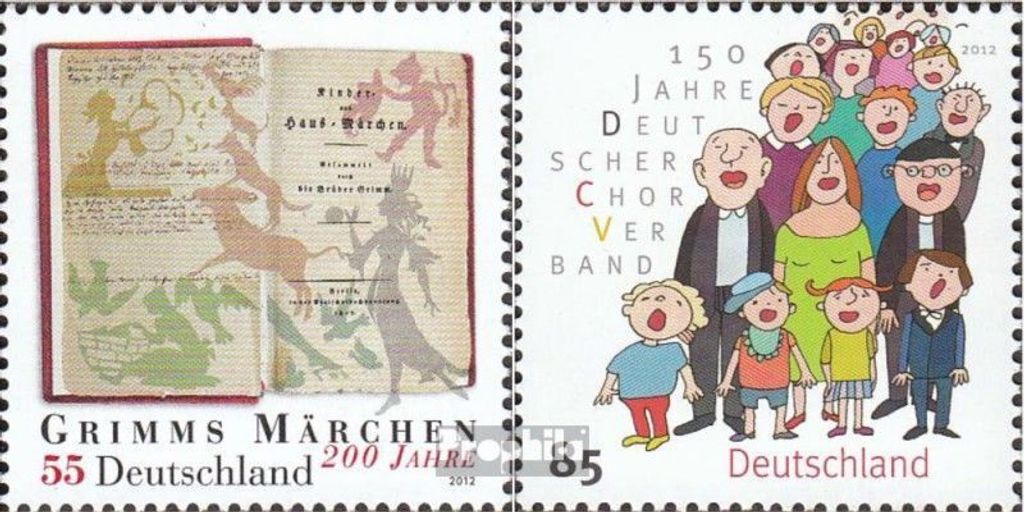 Briefmarken BRD (BR.Deutschland) 2012 Mi 2938,2939 (kompl.Ausg.) gestempelt 200 Jahre Grimms Märchen