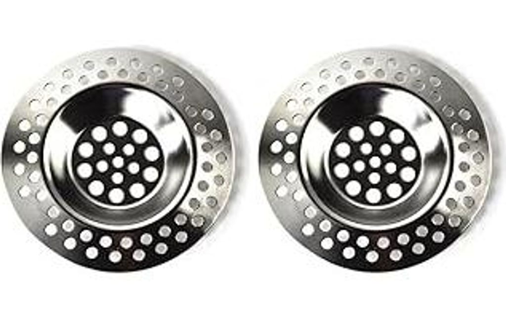 2 Stück Ausgussfilter Abflusssieb Siebe Spülbeckensieb Waschbecken Abfluss Filter Edelstahl Küchensieb
