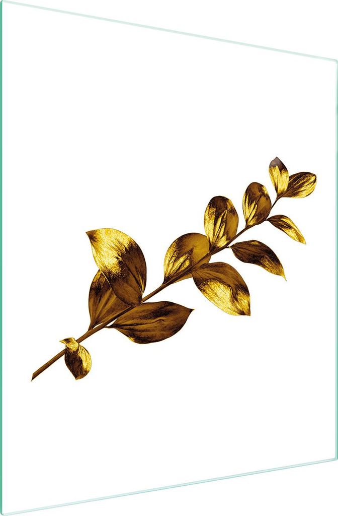 Glasschneidebrett aus gehärtetem Glas, Gold, 45x52 cm, Herdabdeckplatte, Spritzschutz, Servierplatte