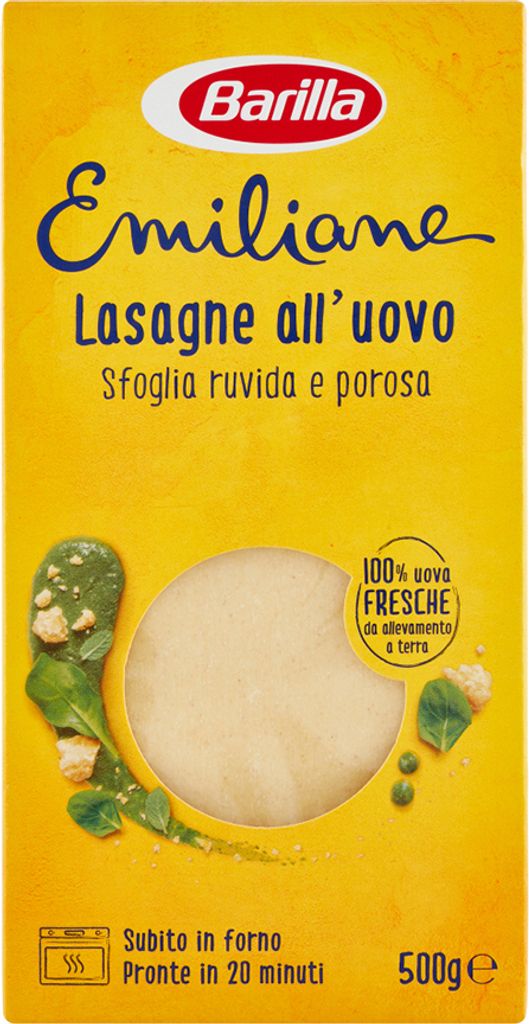 15x Pasta Barilla - Emiliane - Lasagne All Uovo - 500g - Italienische Eiernudeln