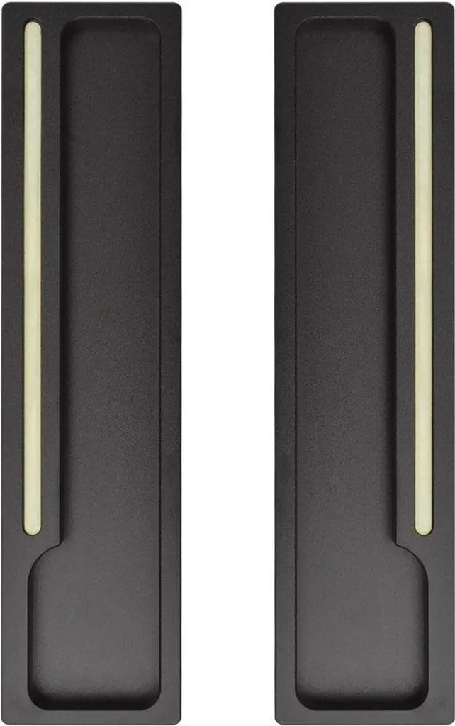 Lot de 2 poignées modernes pour portes coulissantes noires en aluminium