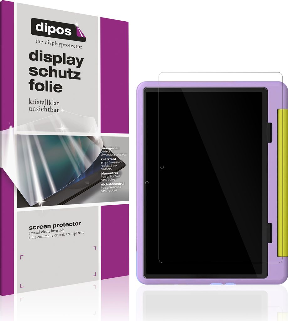 2x Schutzfolie für Cheerjoy Kinder Tablet 10 Zoll klar Displayschutzfolie Folie Display Schutz dipos