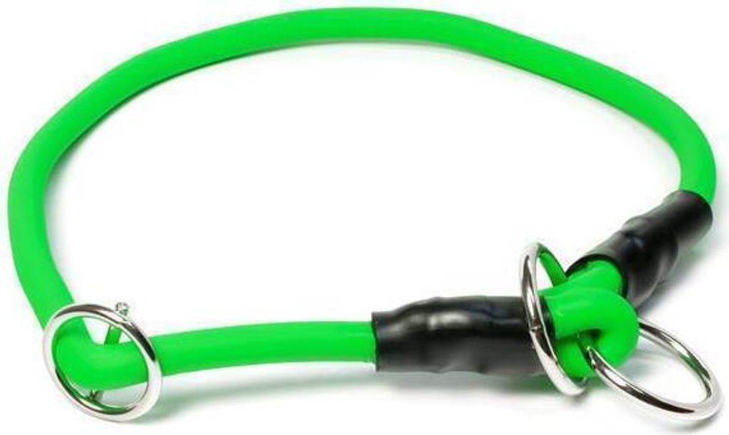 Mystique® Biothane Halsband rund mit Zugbegrenzung 8mm neon Produktbild 