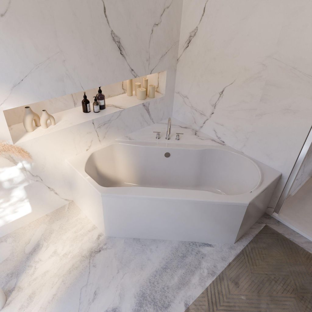 Schulte Badewanne Modell Fluvia, Weiß Sanitäracryl, 190x80 Produktbild 