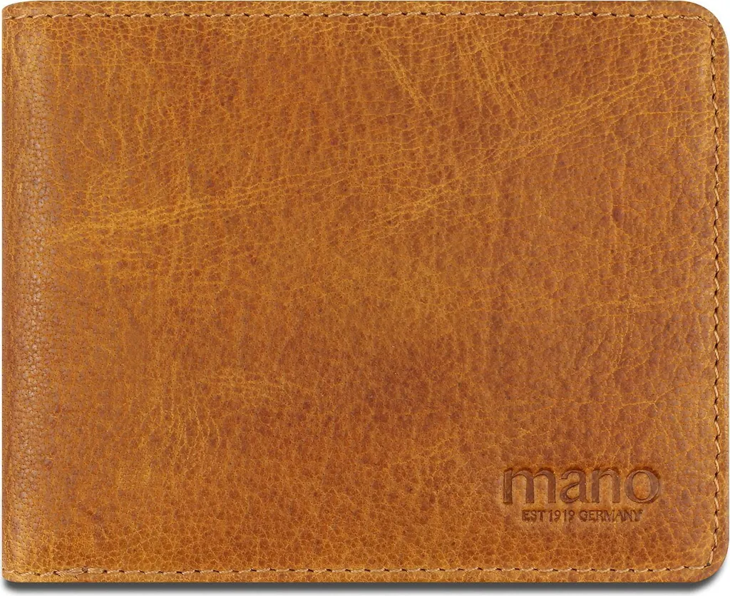 Mano Don Pietro Wallet: Vera Pelle di Bufalo Resistente Marrone