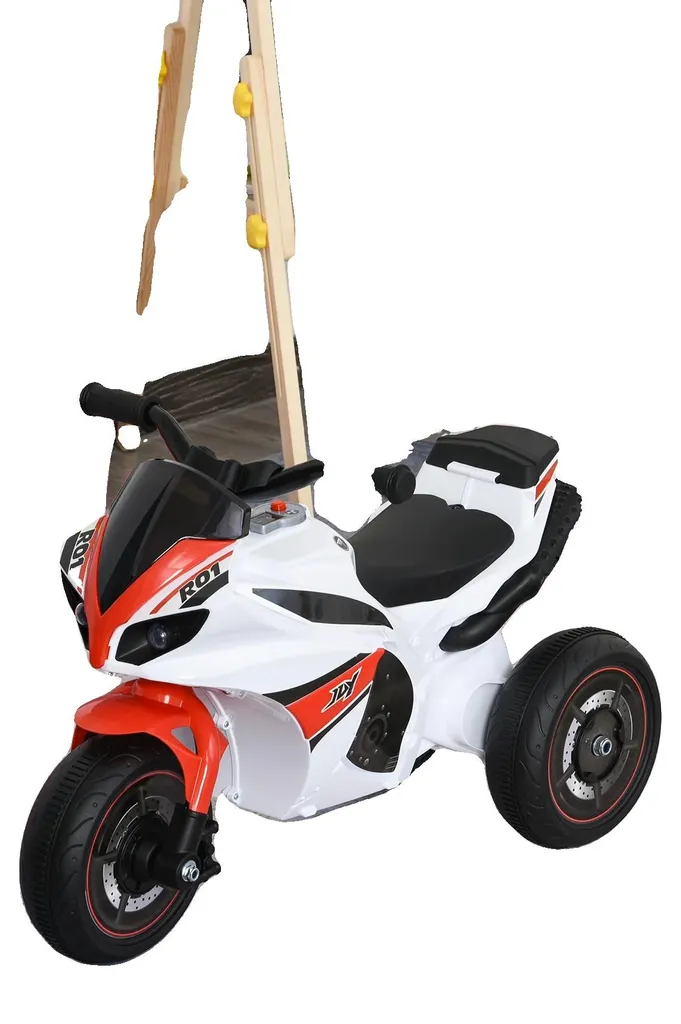 Porteur moto enfant 3 roues musical pour l'éveil moteur 18-36 mois