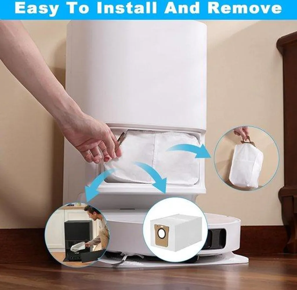 Sacs Aspirateur Dreame Anti-Poussière - 12 Sacs en Tissu 2.5L de Rechange