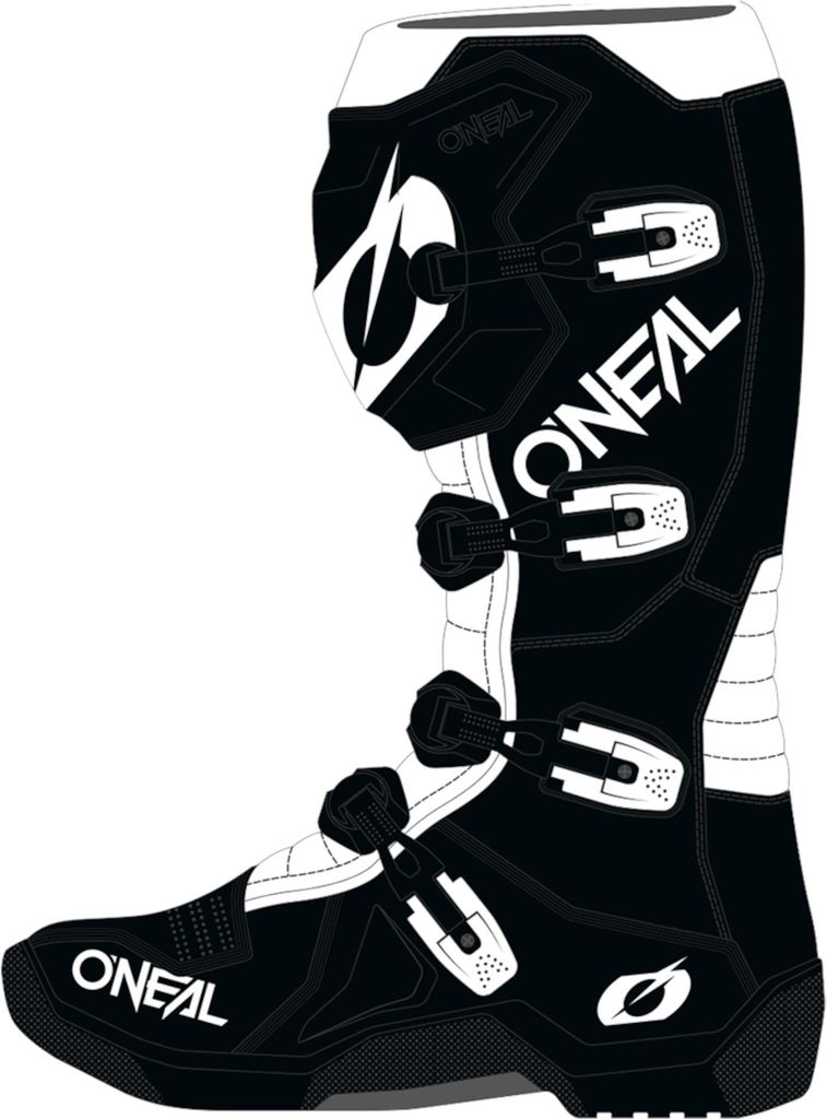 Oneal 3SRS Motocross Stiefel, schwarz/weiß, 47