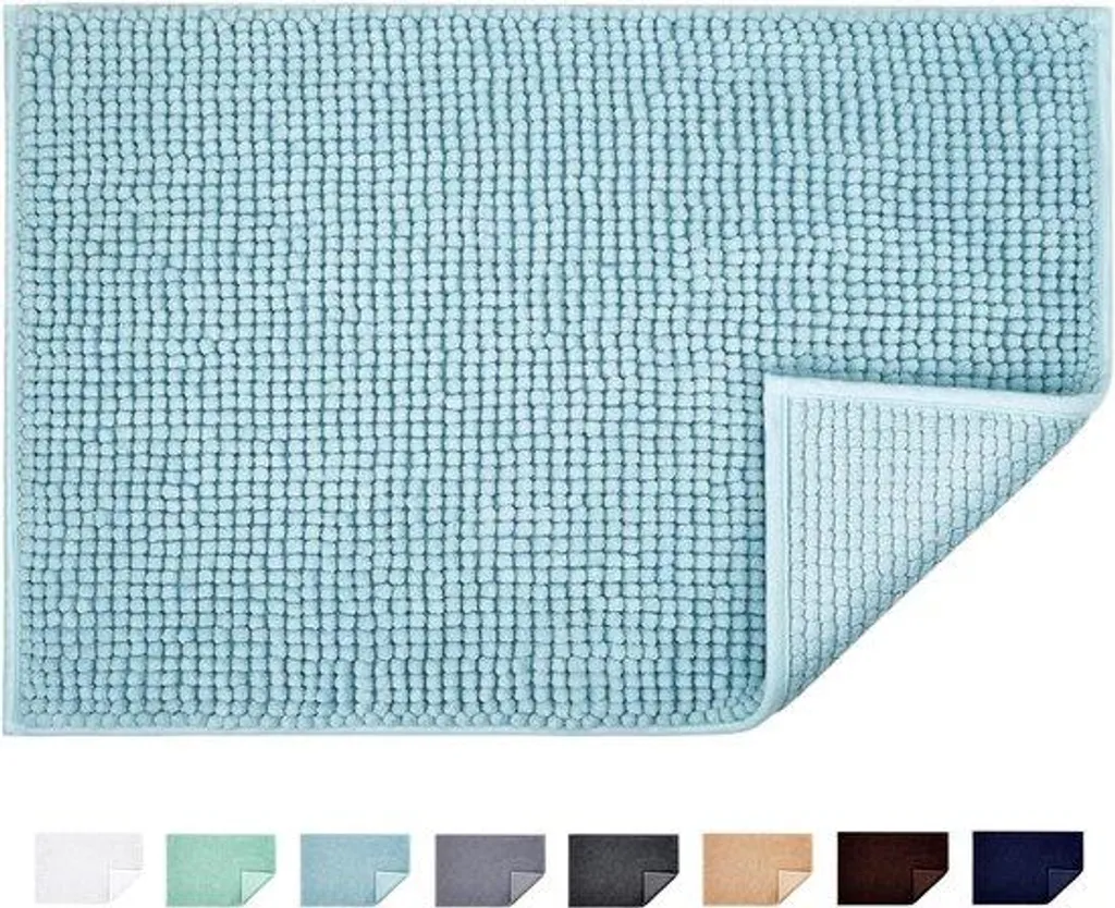 Tapis de Bain Ultra Absorbant Chenille Douceur Luxe avec Antidérapant