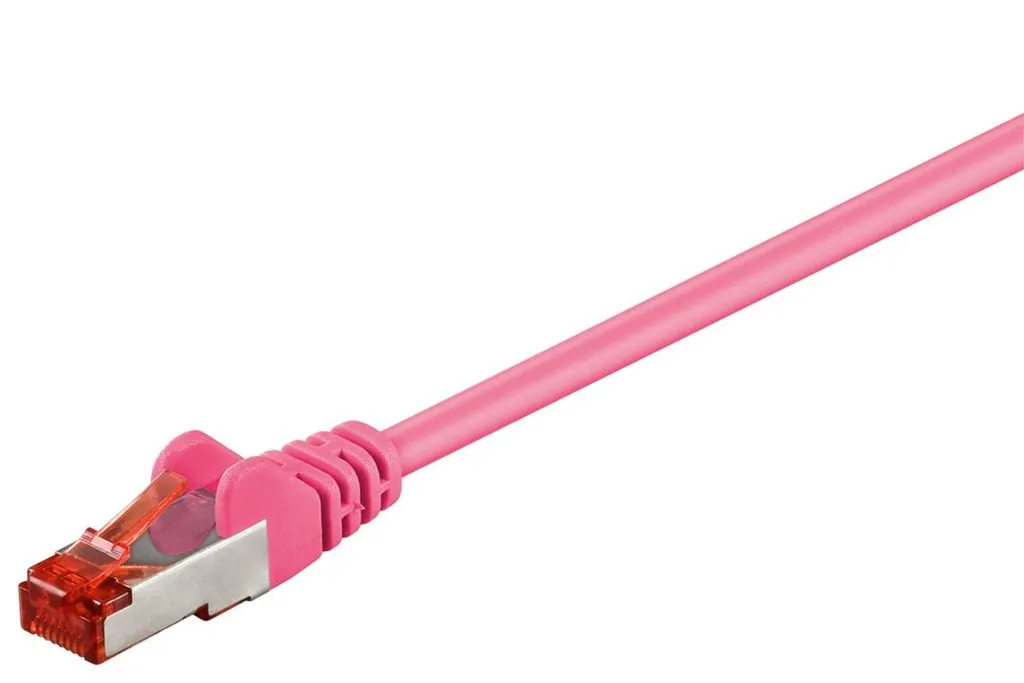 Cavo di Rete 15m Goobay 93436 CAT 6 Magenta | Rame Puro e Super Schermato